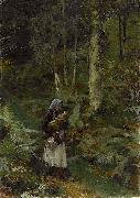 Laura Theresa Alma-Tadema With a Babe in the Woods oil on canvas